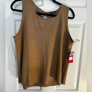 Women's Brown Sleeveless Sweater